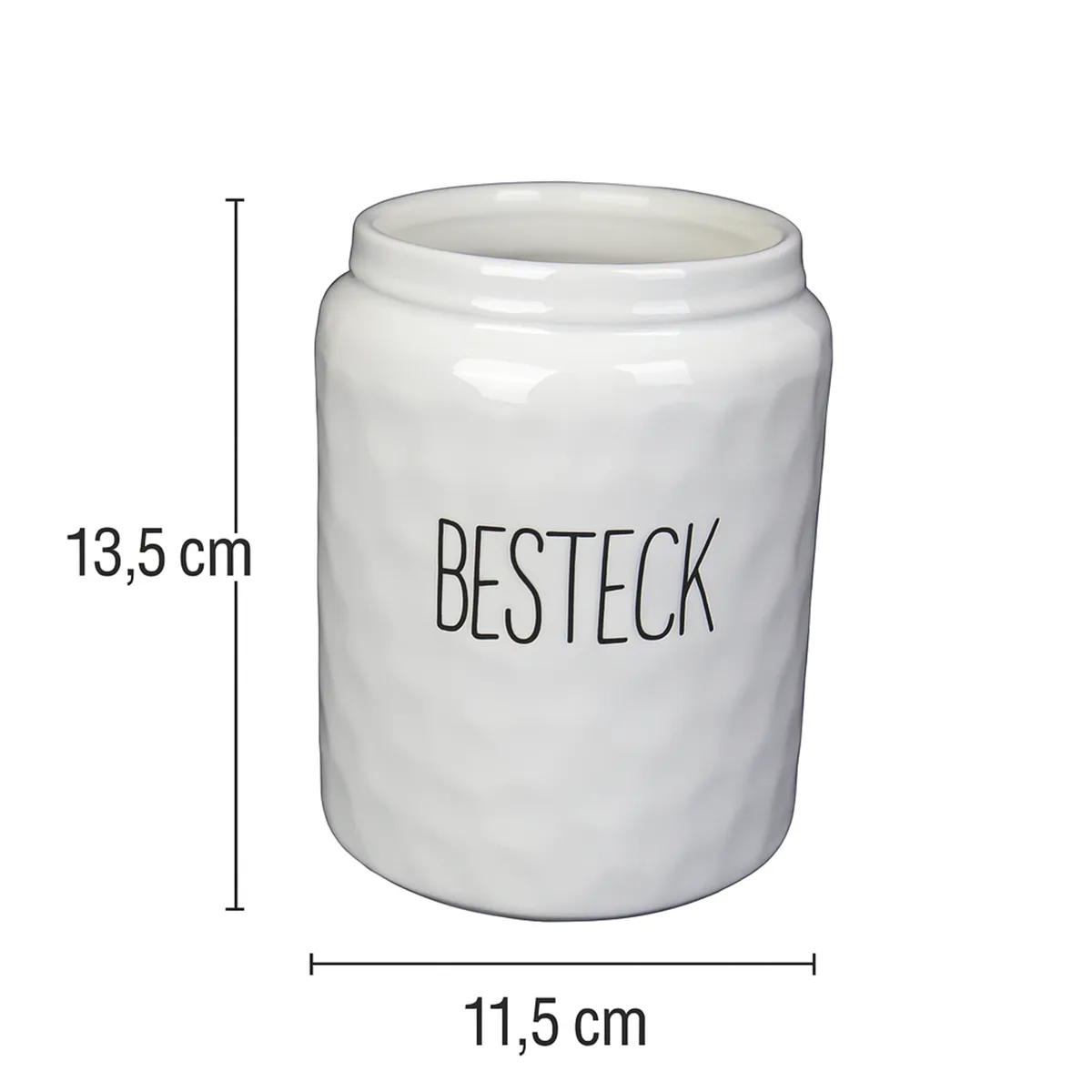 Keramik Utensilien-Kanne „BESTECK“ | Küchenutensilienhalter modern – Bild 2