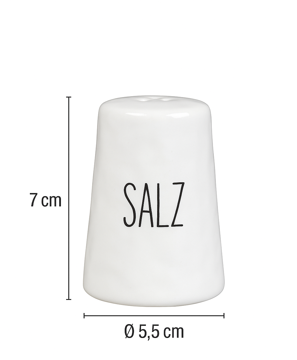 Keramik Salz- & Pfefferstreuer Set | Gewürz Streuer modern & elegant – Bild 2