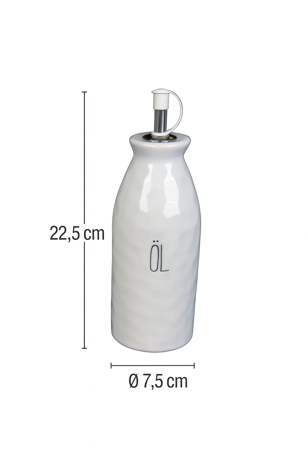 Ölspender und Essigspender Set Keramik 2-teilig – Bild 2