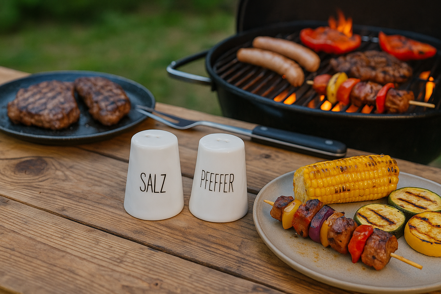 Keramik Salz- & Pfefferstreuer Set | Gewürz Streuer modern & elegant – Bild 3