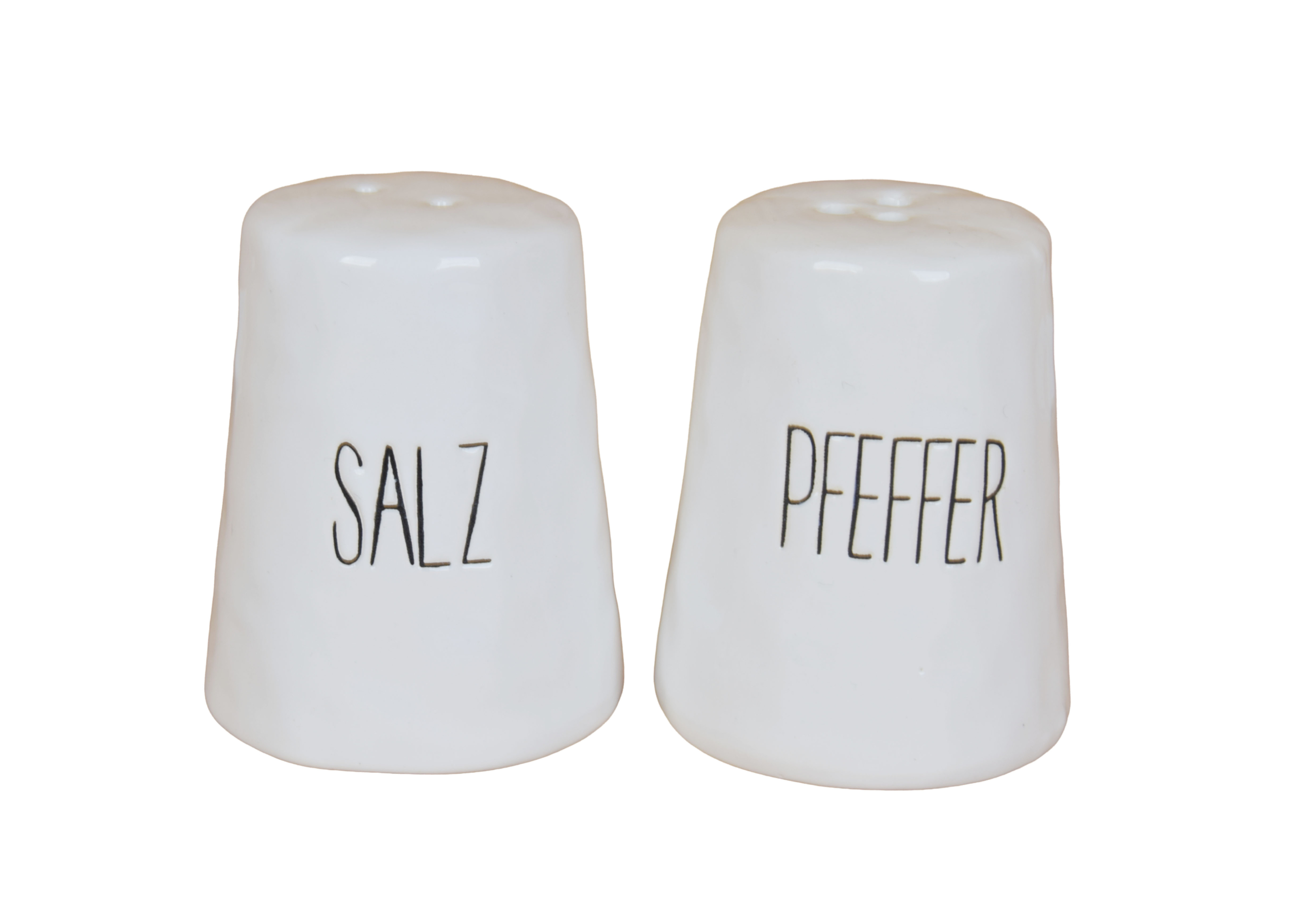 Keramik Salz- & Pfefferstreuer Set | Gewürz Streuer modern & elegant