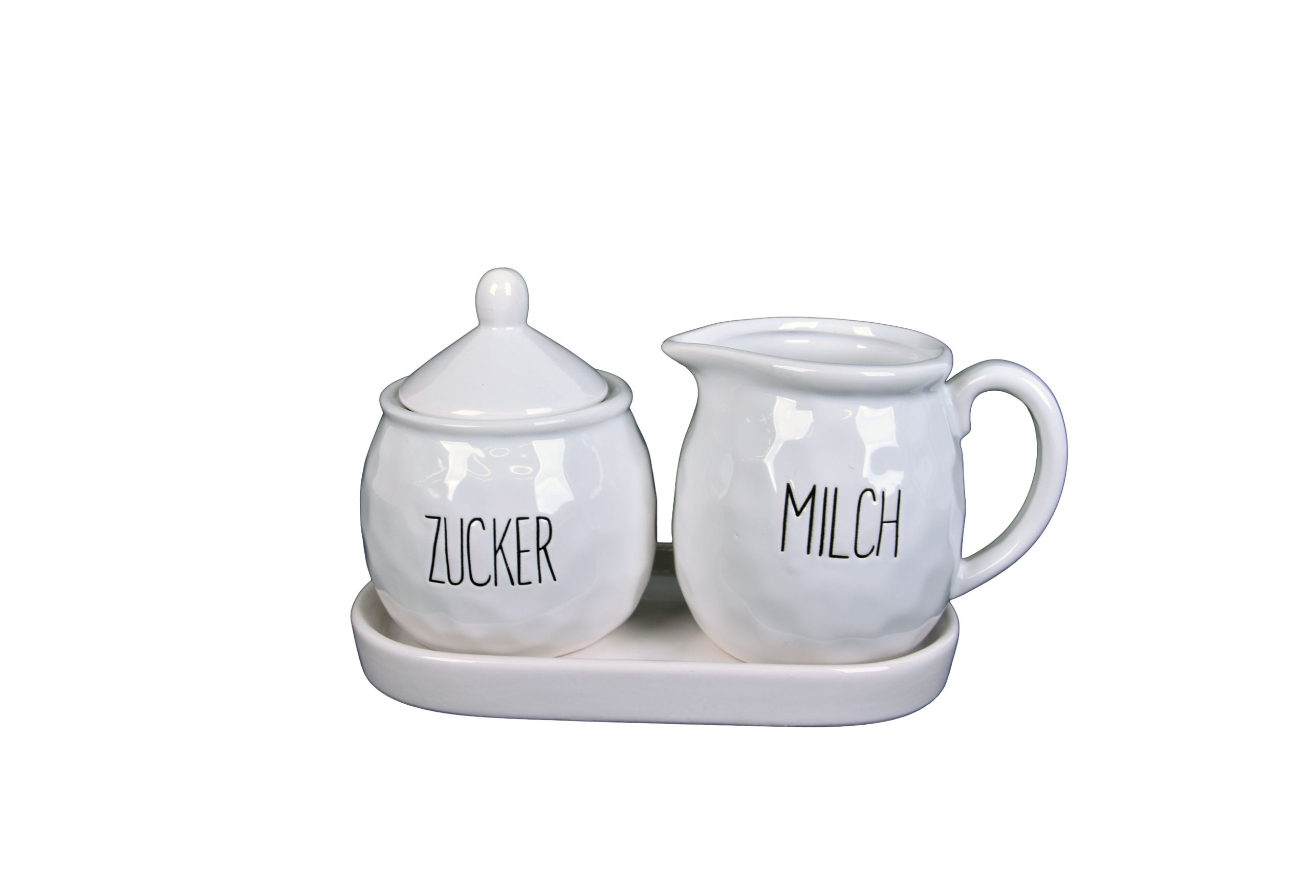 Keramik Zuckerdose und Milchkännchen | Milch und Zucker Set