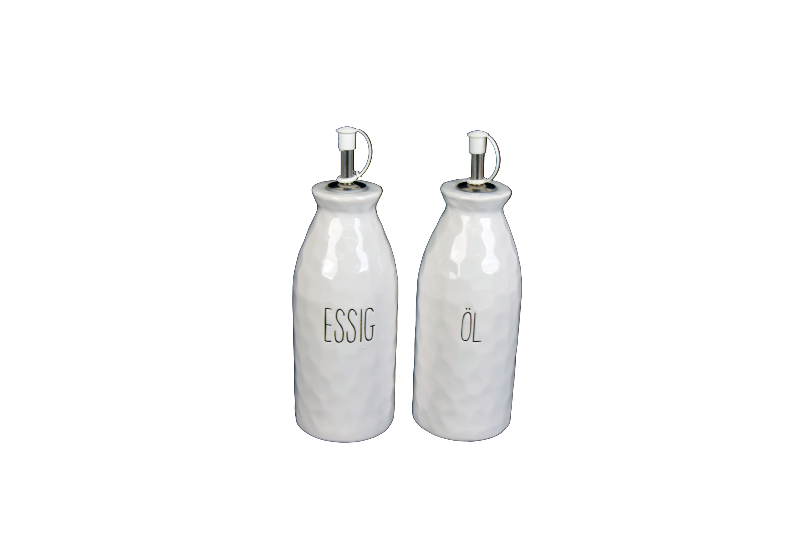 Ölspender und Essigspender Set Keramik 2-teilig